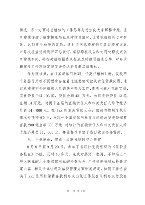 稽核员个人工作总结.docx