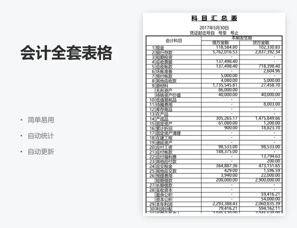 会计全套表格