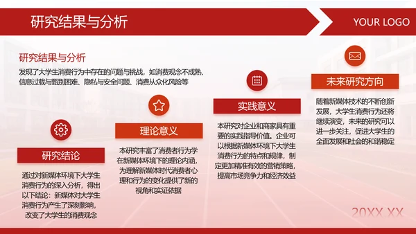 红色商务风毕业论文答辩ppt模板