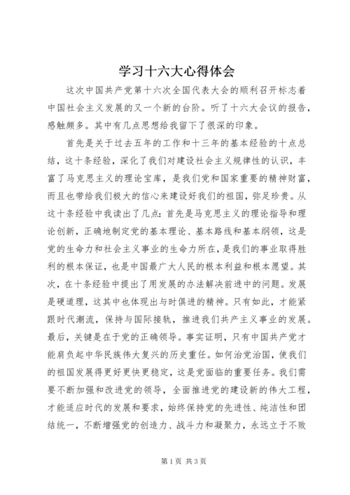 学习十六大心得体会 (5).docx