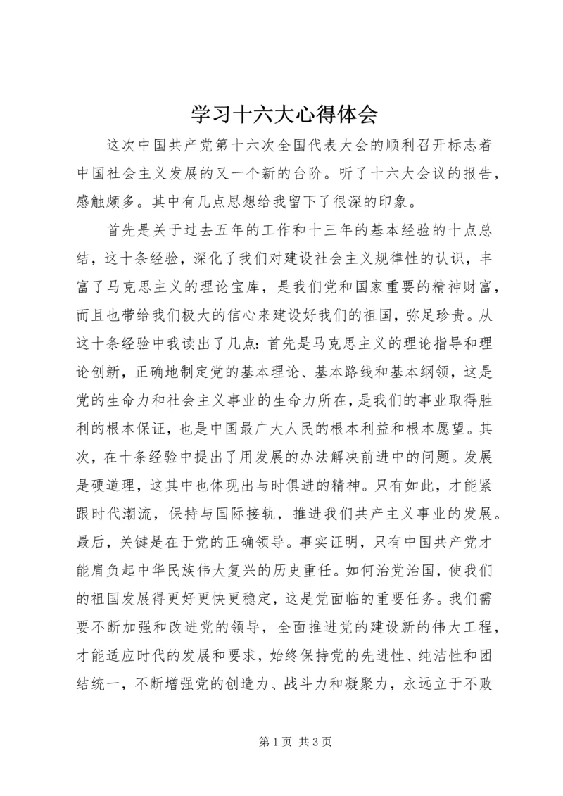 学习十六大心得体会 (5).docx