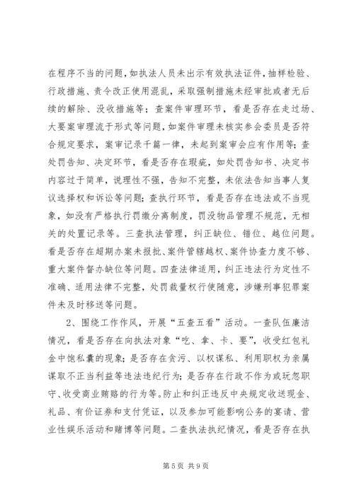 质监系统稽查队整顿方案.docx