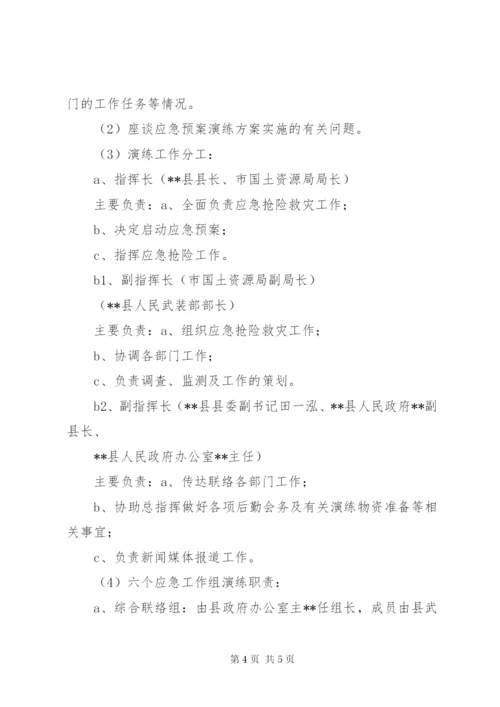 突发地质灾害应急预案演练方案 (5).docx