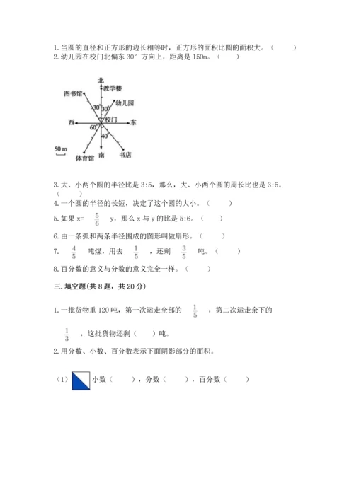 人教版数学六年级上册期末测试卷审定版.docx