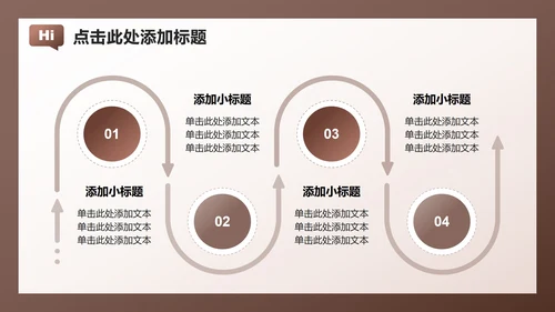 棕红色简约风大学生开学自我介绍PPT模板