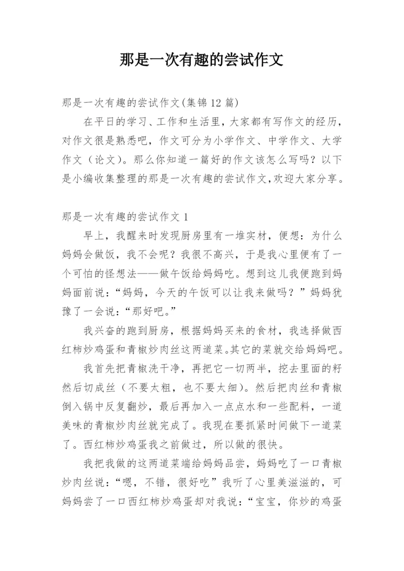 那是一次有趣的尝试作文_5.docx