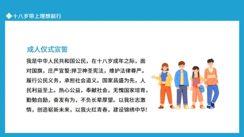 十八岁带上理想前行，相信美好未来通用PPT模板