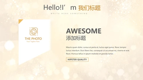 金色星光璀璨公司产品介绍宣传通用PPT动态模板