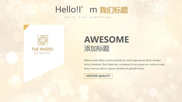 金色星光璀璨公司产品介绍宣传通用PPT动态模板