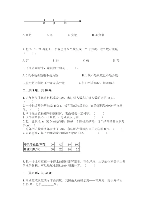 浙教版数学小升初模拟试卷精品【必刷】.docx