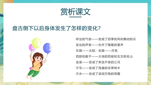 语文《盘古开天地》教学课件PPT模板