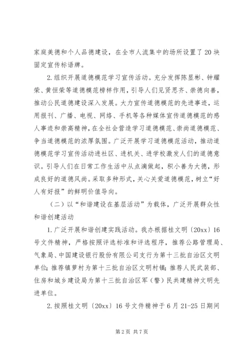 市文明办上半年工作总结及下半年工作计划.docx