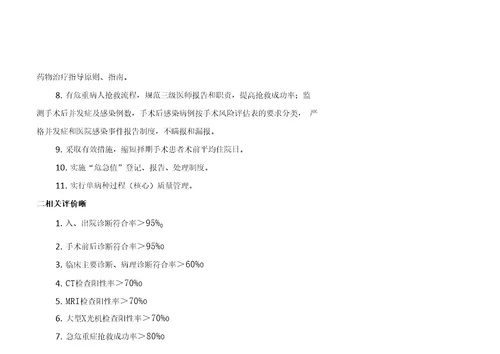 三甲评审手术科室医疗质量与安全管理指标