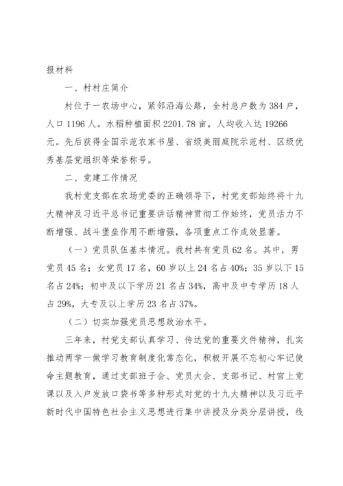 村三聚焦汇报材料6篇.docx