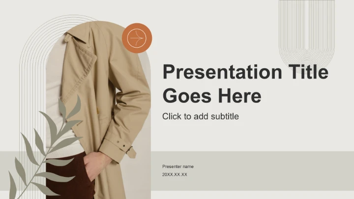 棕色商务风服装时尚PPT主题