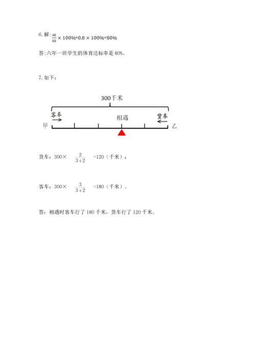 小学六年级上册数学期末测试卷附完整答案（考点梳理）.docx