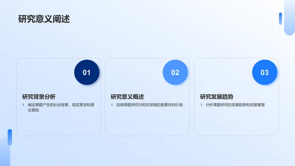 蓝色现代研究课题开题报告PPT模板