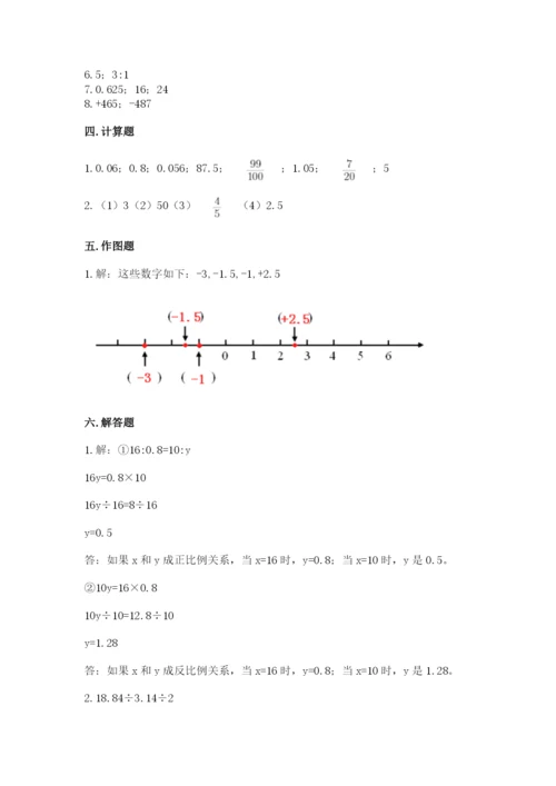 沪教版小学数学六年级下册期末检测试题附参考答案（黄金题型）.docx