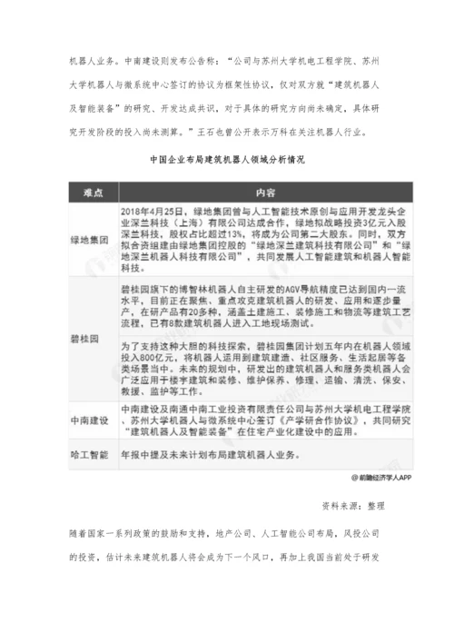 建筑机器人行业市场分析正处于初级发展阶段-解决技术关键问题是发展关键.docx