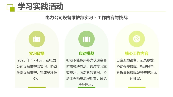 电气工程及自动化专业大学生职业生涯规划发展展示PPT模版