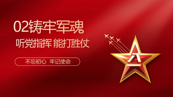 中国人民解放军部队军事动态PPT模板