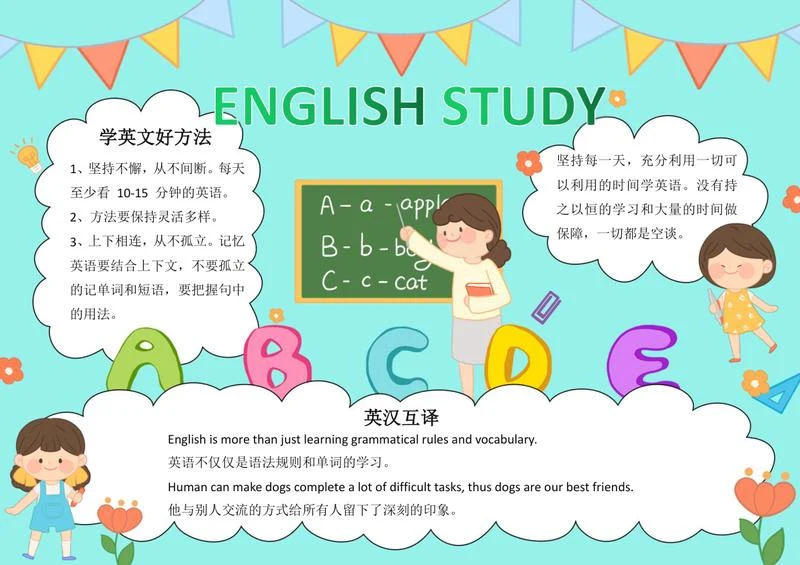 英语阅读小报word模板