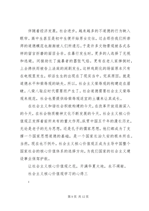 社会主义核心价值观学习的心得.docx