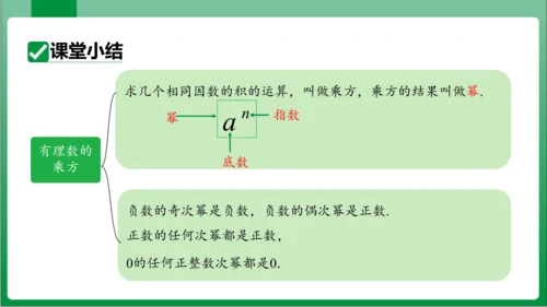1.5.1 乘方 第1课时 有理数的乘方  课件(共22张PPT)【2023秋人教七上数学高效实用备