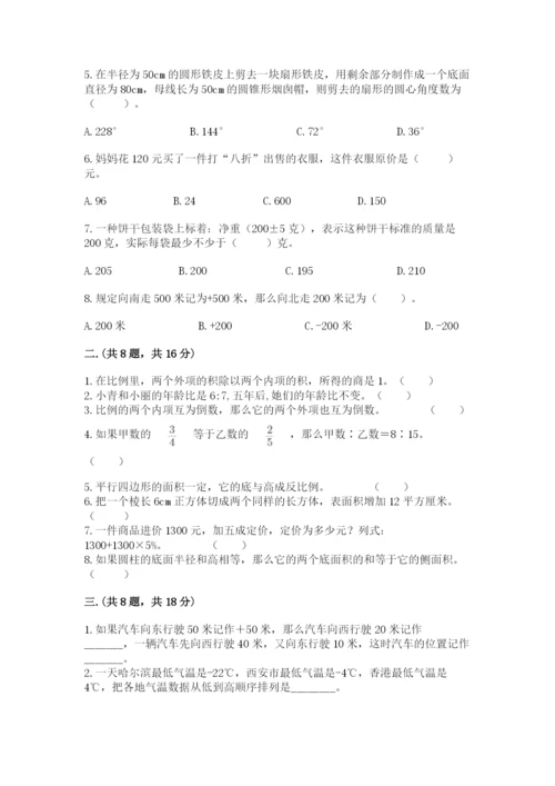 小学六年级数学毕业试题附完整答案【典优】.docx