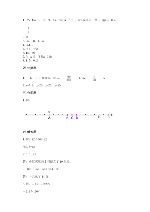 沪教版小学数学六年级下册期末检测试题（考试直接用）.docx