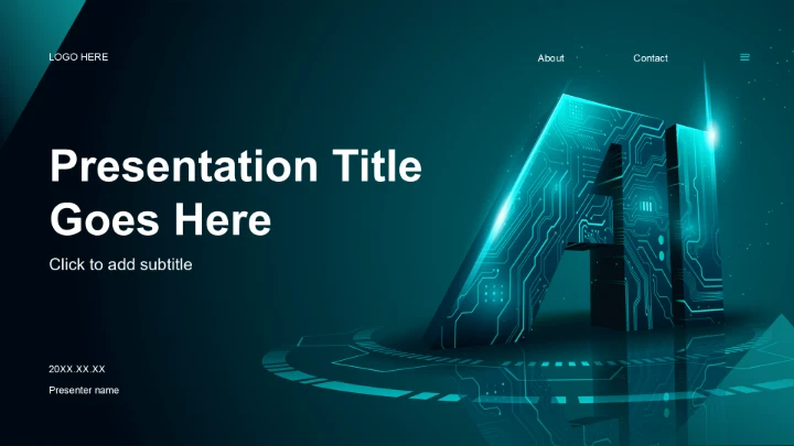 绿色科技风人工智能产品介绍PPT主题