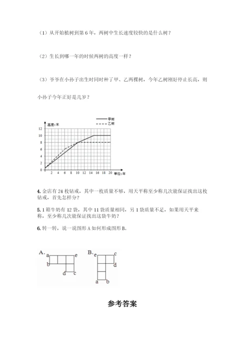 人教版五年级下册数学期末测试卷带答案(名师推荐).docx