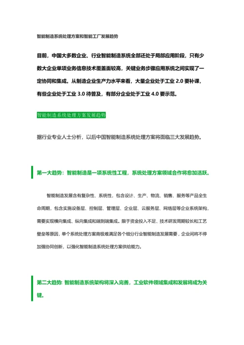 智能制造系统解决专业方案和智能工厂发展趋势.docx