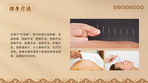 棕色简约中医适宜技术PPT模板宣传PPT动态PPT