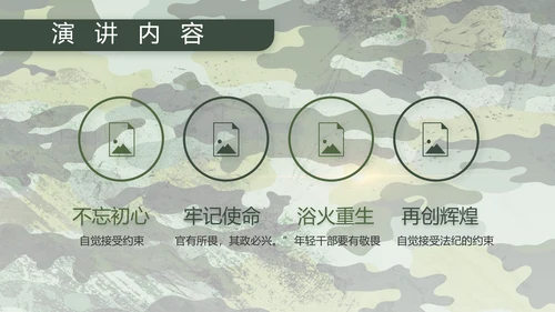 迷彩风八一部队军工作汇报PPT