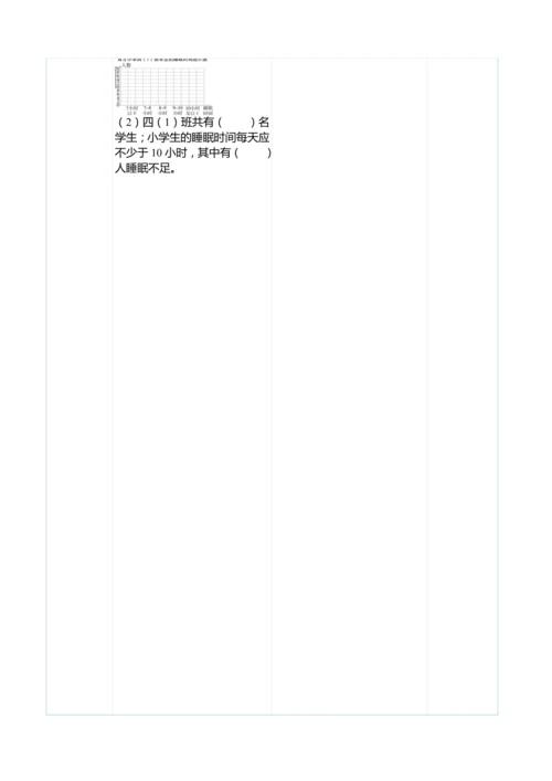 （大单元整体教学）7.2 条形统计图（2）（表格式）教学设计 人教版 四年级上册数学