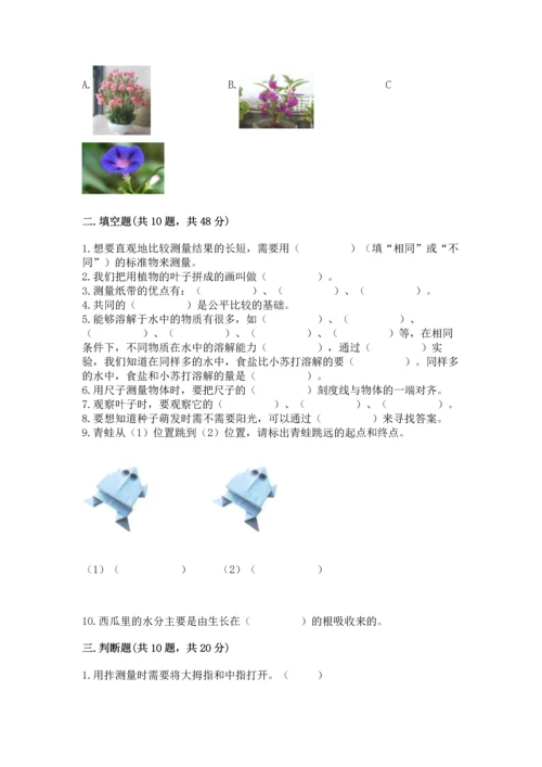 教科版一年级上册科学期末测试卷【培优】.docx