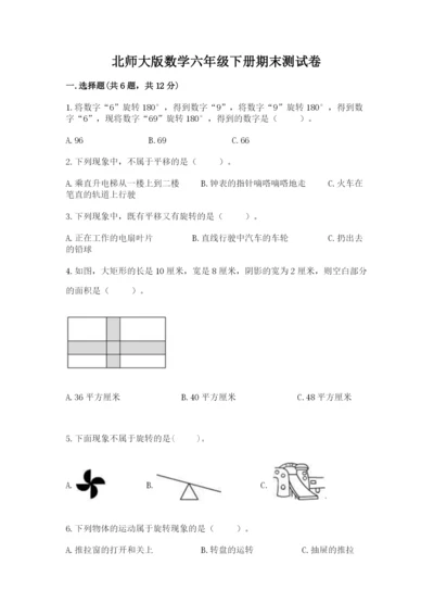 北师大版数学六年级下册期末测试卷【中心小学】.docx