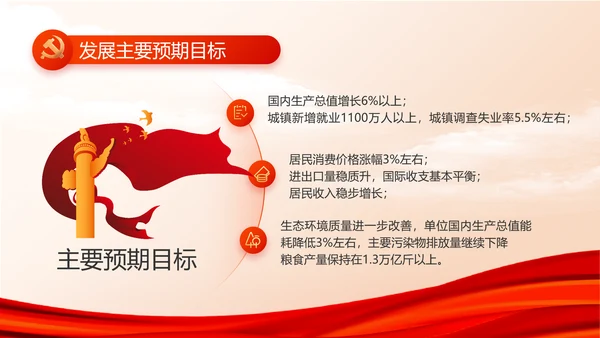 红色大气党建党支部年终工作总结PPT