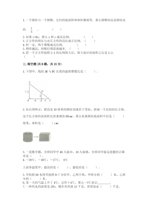 北师大版六年级下册数学期末测试卷精选答案.docx