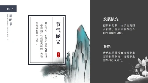 清明节主题ppt模板