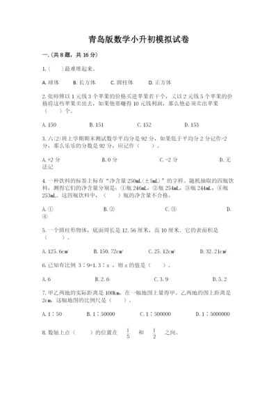 青岛版数学小升初模拟试卷含完整答案【考点梳理】.docx