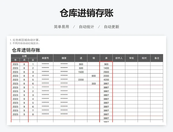 仓库进销存账