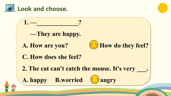 Unit 6 How do you feel Part A Let's learn & Write 