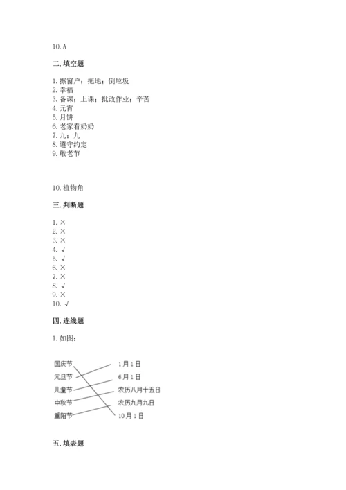 二年级上册道德与法治 期中测试卷带答案（综合卷）.docx
