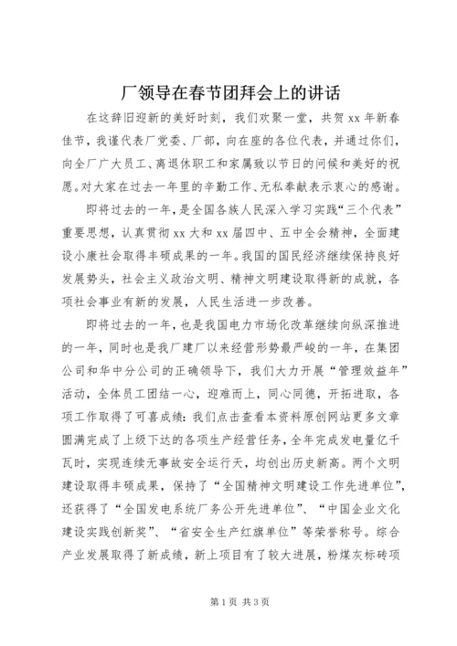 厂领导在春节团拜会上的讲话.docx