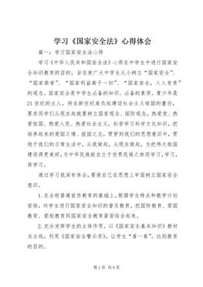 学习《国家安全法》心得体会 (4).docx