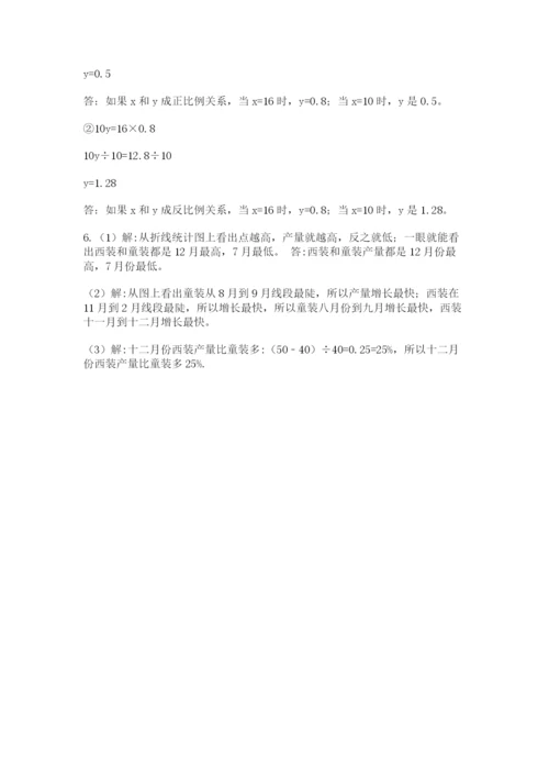 人教版六年级数学下学期期末测试题及完整答案（有一套）.docx
