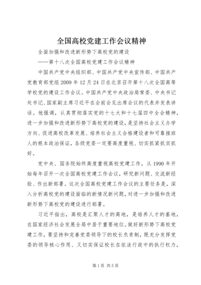 全国高校党建工作会议精神.docx