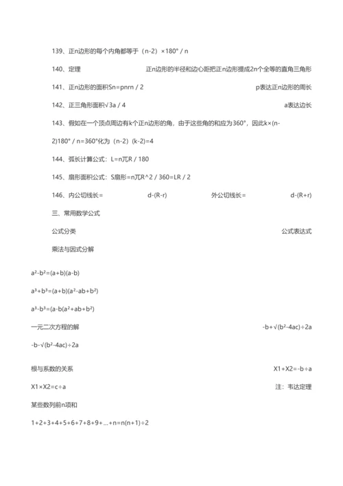 2023年初中数学知识点大全.docx